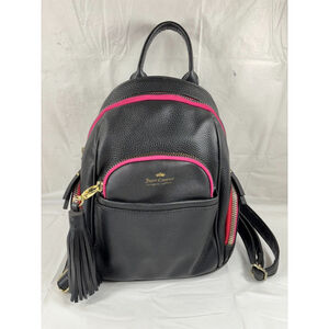 Juicy Couture, Los Angeles, Faux Leather Black Backpack